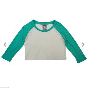 Jungmaven NWT Stones Cropped 3/4 Sleeve Raglan Tee Sz S